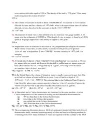 Chemistry Chapter 1 Homework Note That The Density The Glass Ball