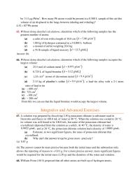 Chemistry Chapter 2 Homework Measured Quantity Observation Measure Quantity 1966