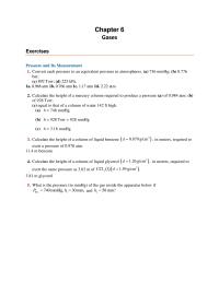 Chemistry Chapter 6 Homework What The Total Pressure The Container A
