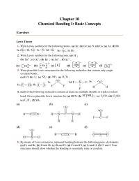 Chemistry Chapter 10 Homework Draw Acceptable Lewis Structures For Two Isomers