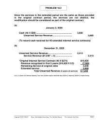Accounting Chapter 18 Since the services in the extended period