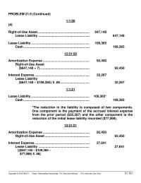 Accounting Chapter 21 End The Year Lease Receivable Interest