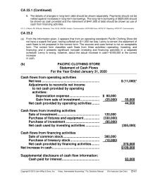 Accounting Chapter 23 Pepsi co Use The Indirect Method Computing And