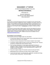 Management Chapter 0 Homework Course Policies Classroom Behavior Classroom Behavior That