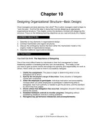 Management Chapter 10 Homework Describe Six Key Elements Organizational Design