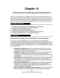 Management Chapter 15 Homework Absenteeism The Failure Report Work Turnover The