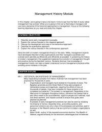 Management Chapter 1a Homework Describe Some Early Management Examples Analytical