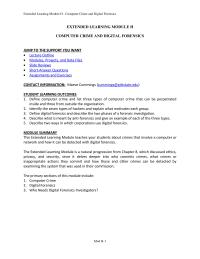 Management Module H Homework Mod H7 Extended Learning Module Computer Crime