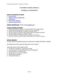 Management Module I Homework Mod I10 Extended Learning Module Building Eportfolio