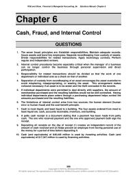 Accounting Chapter 6 Internal control procedures become especially