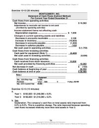Accounting Chapter 12 Adjustments to reconcile net income to net cash