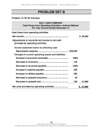 Accounting Chapter 12 Further analysis reveals that investing activities