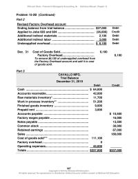 Accounting Chapter 15 The Ending Balance Factory Overhead Computed As
