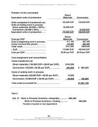 Accounting Chapter 16 percentage of completion for materials and