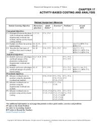 Accounting Chapter 17 For Companies That Manufacture Few Products Are