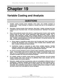 Accounting Chapter 19 Gross margin is computed as sales minus&nbsp;