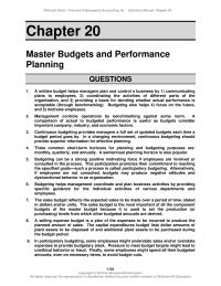 Accounting Chapter 20 Month Ended August Total Budgeted Direct Labor