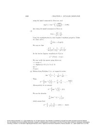 Operating Systems Chapter 3 Homework So the inverse Laplace transform of F