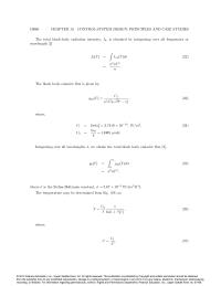 Operating Systems Chapter 10 Homework A linear model for the system was derived in the text as