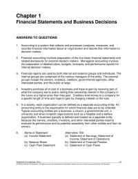 Accounting Chapter 1 Revenues Cash Flow From Operating Activities Liabilities