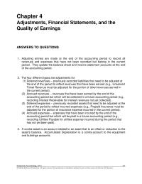 Accounting Chapter 4 Adjusting entries are made at the end of the accounting