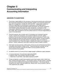 Accounting Chapter 5 Written Public News Announcement That Normally Distributed