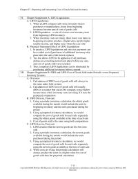 Accounting Chapter 7 Calculations of FIFO cost of goods sold will always