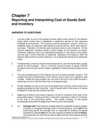 Accounting Chapter 7 Beginning Inventory Purchases Goods Available