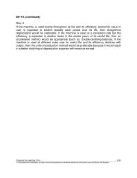 Accounting Chapter 8 If the machine is used evenly throughout its