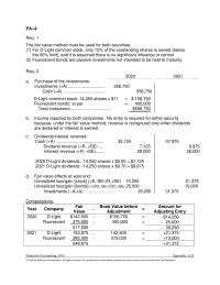 Accounting Appendix A&nbsp;No entry is required for either security&nbsp;because