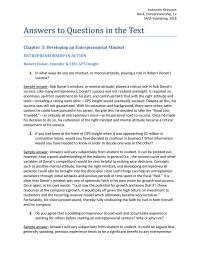 Entrepreneurship Chapter 03 Homework Sage Publishing 2018 Mindshift What Does Your