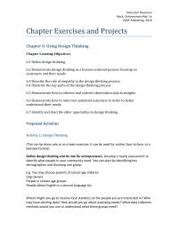 Entrepreneurship Chapter 06 Homework Learning Objectives 61 Define Design Thinking 62