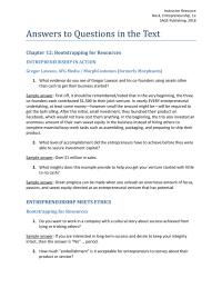Entrepreneurship Chapter 12 Homework How Would You Ensure Your Product Was