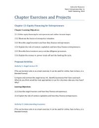 Entrepreneurship Chapter 13 Homework Investments Include Online Entertainment Site Hit fix Nonprofit