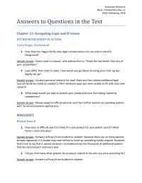 Entrepreneurship Chapter 15 Homework What Are The Effects Patent Trolls Startups