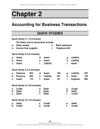Accounting Chapter 2 Hill Wild And Shaw Financial And Managerial