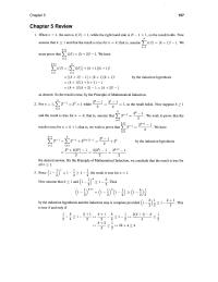 Mathematics Chapter 5 Homework&nbsp;So the result is true, by the Principle of Mathematical Induction