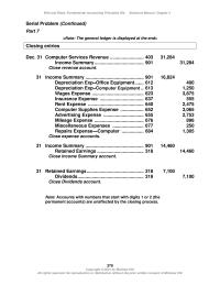 Accounting Chapter 3 Accounts with numbers that start with digits