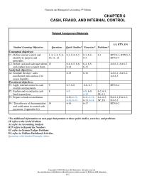 Accounting Chapter 6 Control Cash Payments to Safeguard Against Theft Use