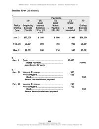 Accounting Chapter 10 Montclair’s risk will increase because it will