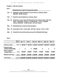 Accounting Chapter 11 Capitalization of retained earnings for small stock