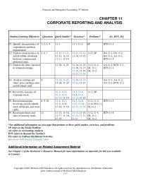 Accounting Chapter 11 See additional information on next page that pertains