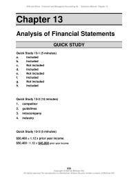 Accounting Chapter 13 Parker’s higher current ratio and acid-test