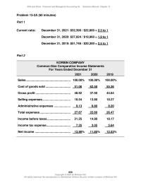 Accounting Chapter 13 Cost of goods sold as a percent of sales