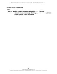 Accounting Chapter 16 Direct Materials Conversion Units Complete E up Complete