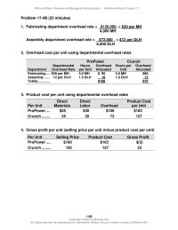 Accounting Chapter 17 All The Budgeted Overhead Costs Are Combined