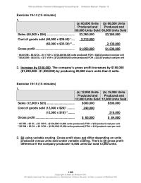 Accounting Chapter 19 &nbsp;Gross profit does not differ depending on units