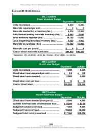 Accounting Chapter 20 September October Direct labor hours needed