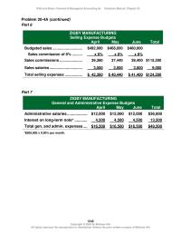 Accounting Chapter 20 Cost of goods sold for the next three months