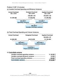 Accounting Chapter 21 Management Often Uses Standard Costs Compute These